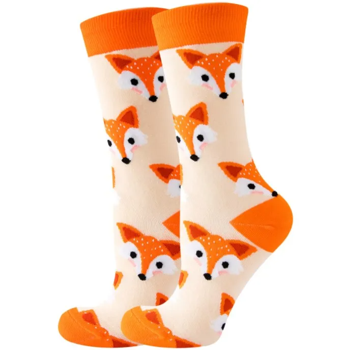 Fox Socks - Tall Socks, Equestrian Riding Socks, Animal Socks