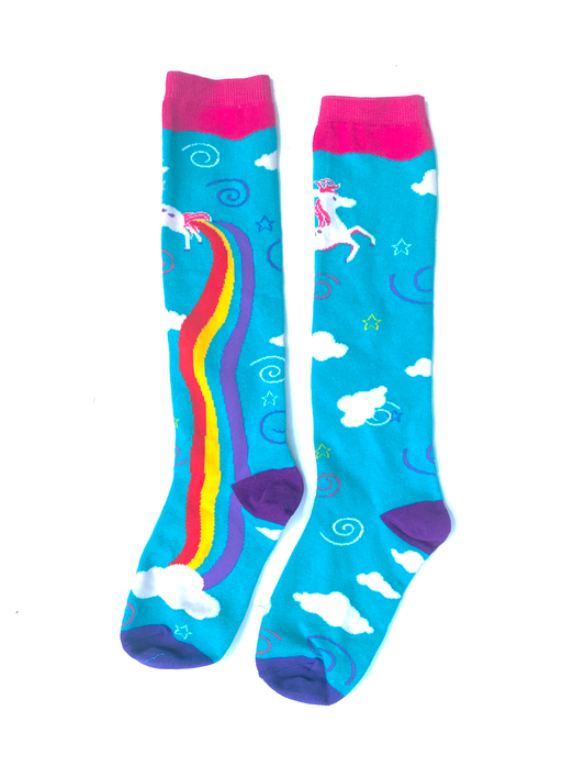Unicorn Farting Rainbows Riding Socks, Animal Riding Socks